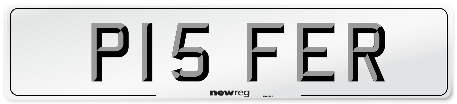P15 FER Number Plate from New Reg